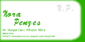 nora penzes business card