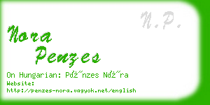 nora penzes business card